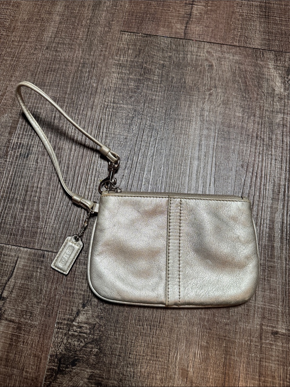 Coach Metallic Gold Wristlet